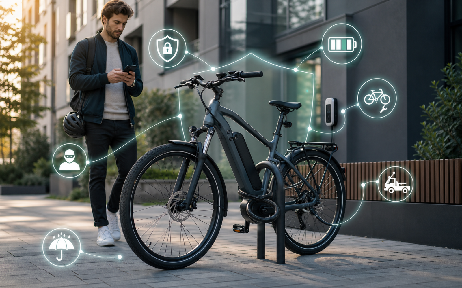 Modernes Zusatzbild für E-Bike Versicherung auf versicherung-faq.de